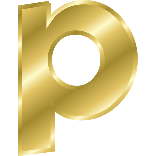 SVG Effect Letters alphabet gold