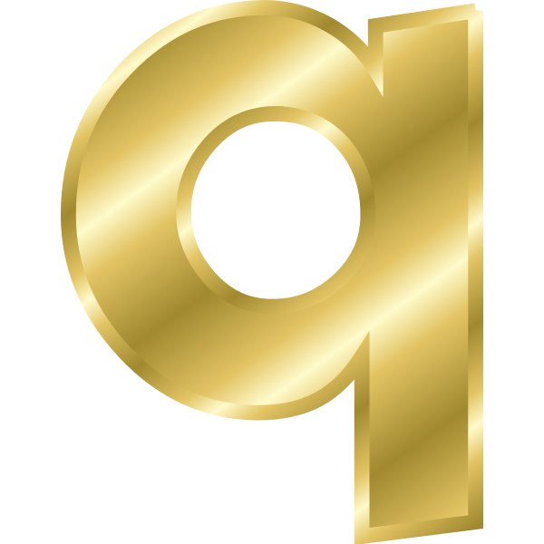 SVG Effect Letters alphabet gold