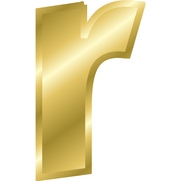 SVG Effect Letters alphabet gold