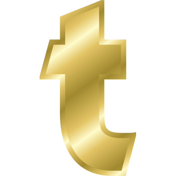 SVG Effect Letters alphabet gold