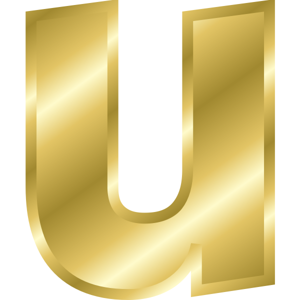 SVG Effect Letters alphabet gold