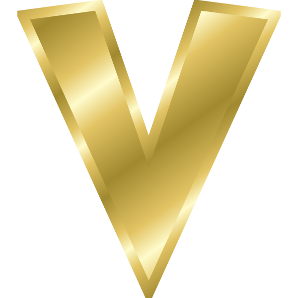 SVG Effect Letters alphabet gold