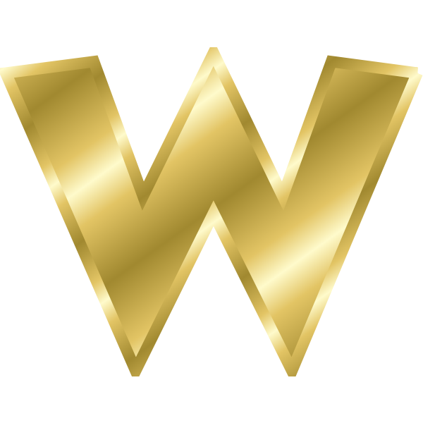 SVG Effect Letters alphabet gold