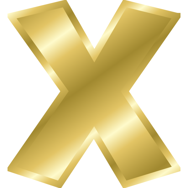SVG Effect Letters alphabet gold