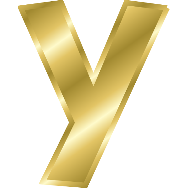 SVG Effect Letters alphabet gold