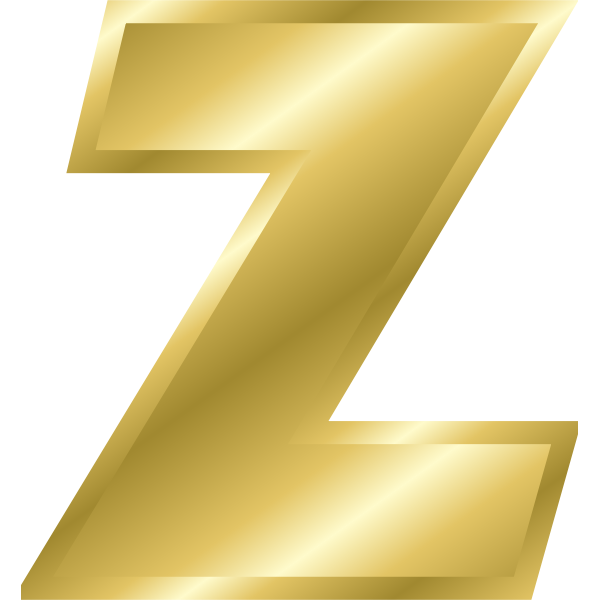 SVG Effect Letters alphabet gold