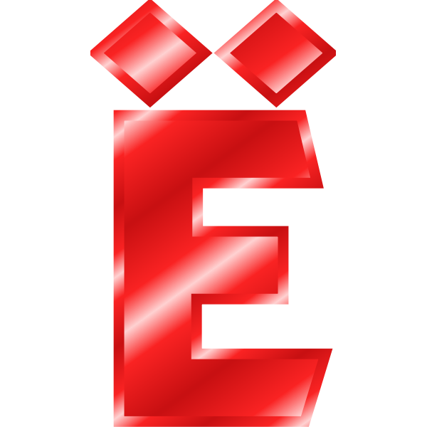 SVG Effect Letters Alphabet red 