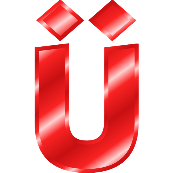 SVG Effect Letters Alphabet red 