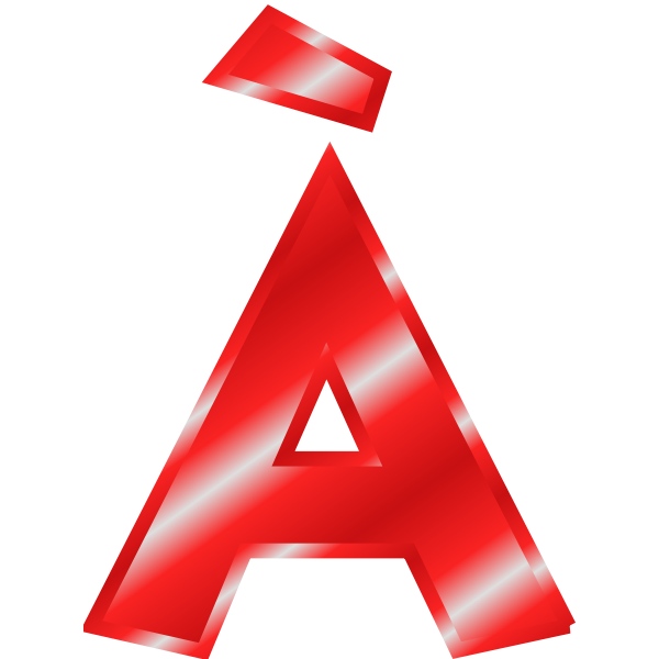 SVG Effect Letters Alphabet red 