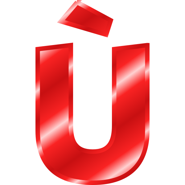 SVG Effect Letters Alphabet red 
