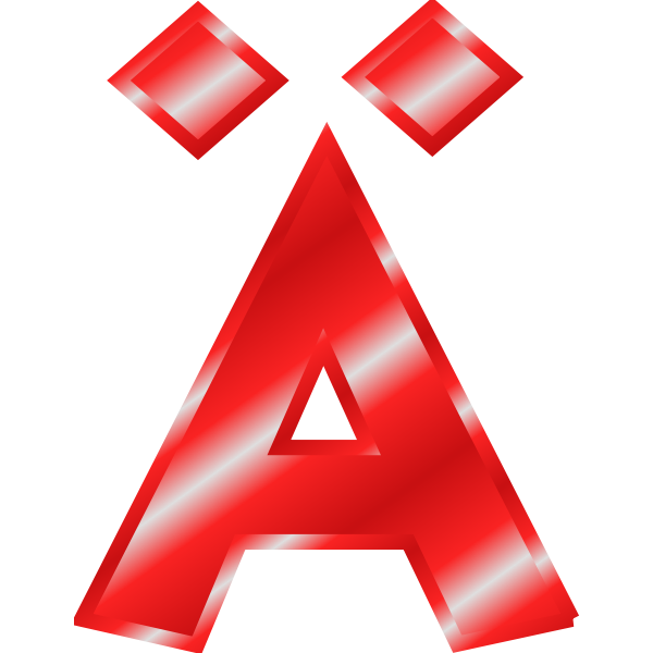 SVG Effect Letters Alphabet red 