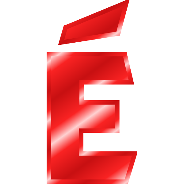 SVG Effect Letters Alphabet red 