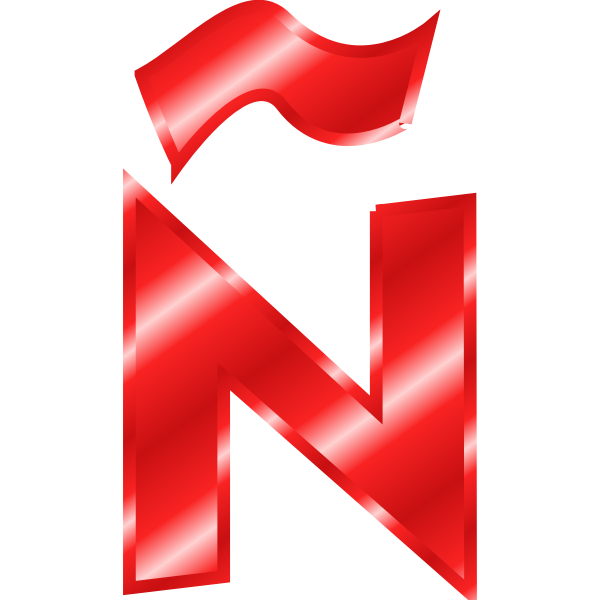 SVG Effect Letters Alphabet red 