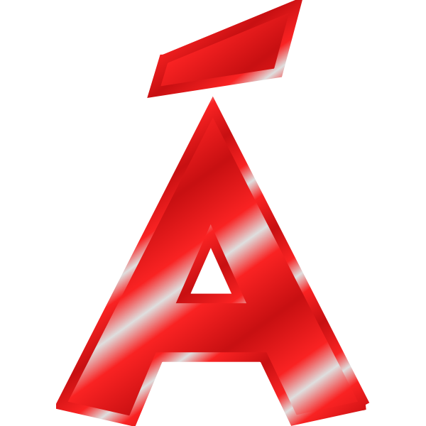 SVG Effect Letters Alphabet red 