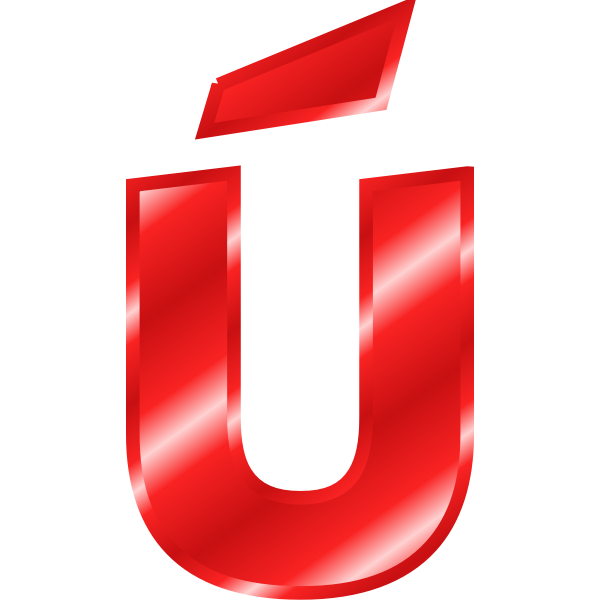 SVG Effect Letters Alphabet red 
