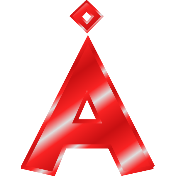 SVG Effect Letters Alphabet red 