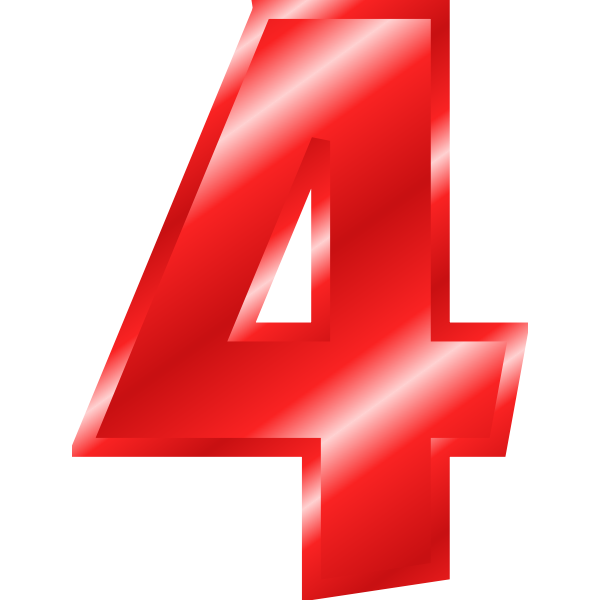 SVG Effect Letters Alphabet red 4