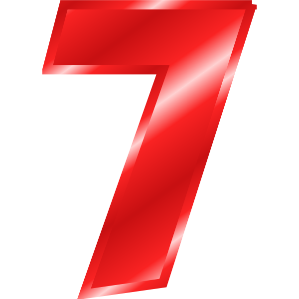 SVG Effect Letters Alphabet red 7