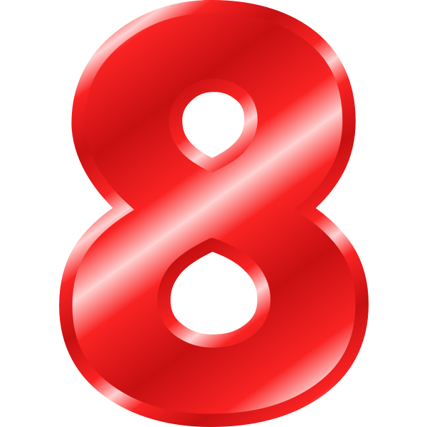 SVG Effect Letters Alphabet red 8