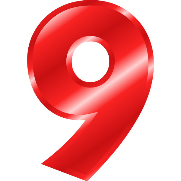 SVG Effect Letters Alphabet red 9
