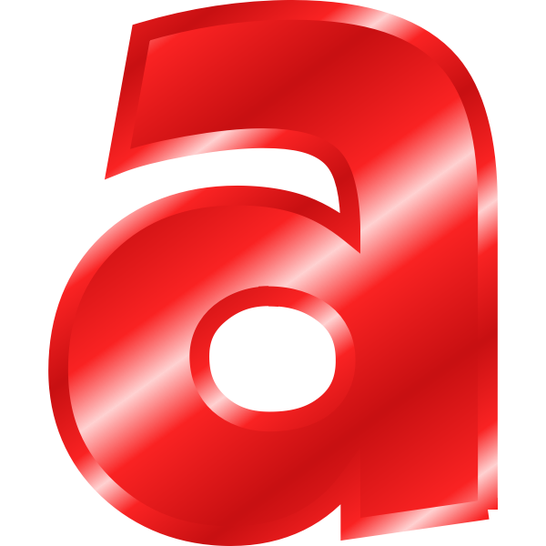 SVG Effect Letters Alphabet red a