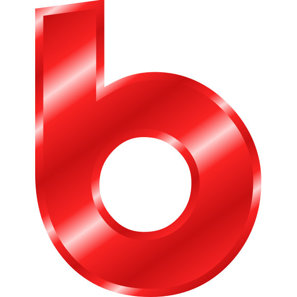 SVG Effect Letters Alphabet red b