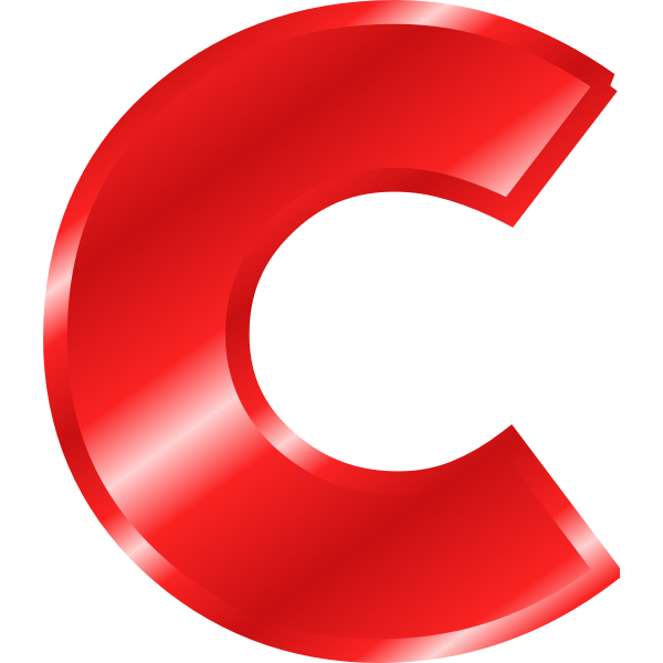 SVG Effect Letters Alphabet red C