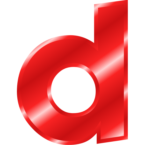 SVG Effect Letters Alphabet red d