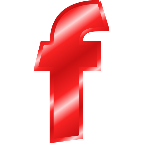SVG Effect Letters Alphabet red f