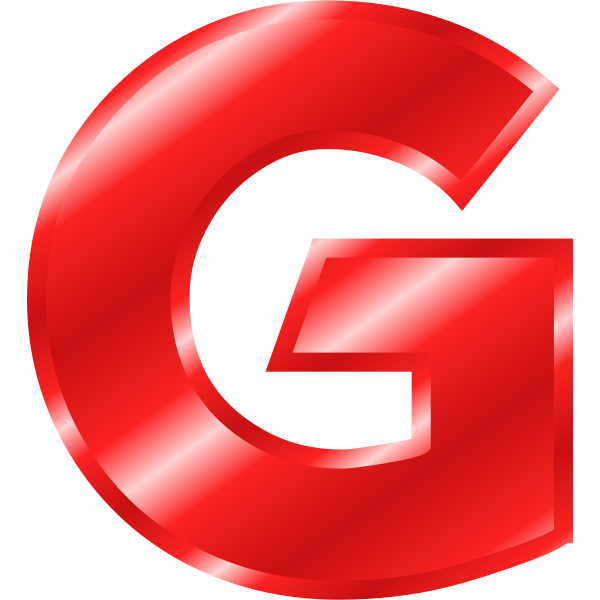 SVG Effect Letters Alphabet red G