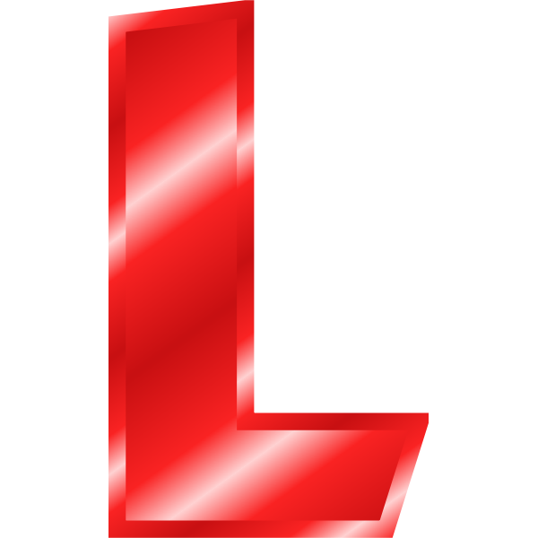 SVG Effect Letters Alphabet red L