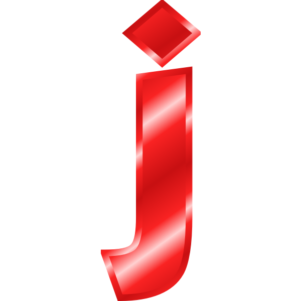 SVG Effect Letters Alphabet red letter J