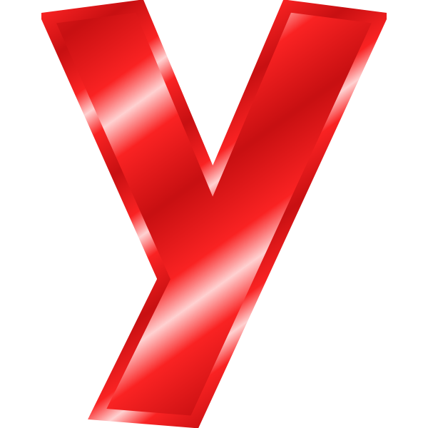 SVG Effect Letters Alphabet red letter Y