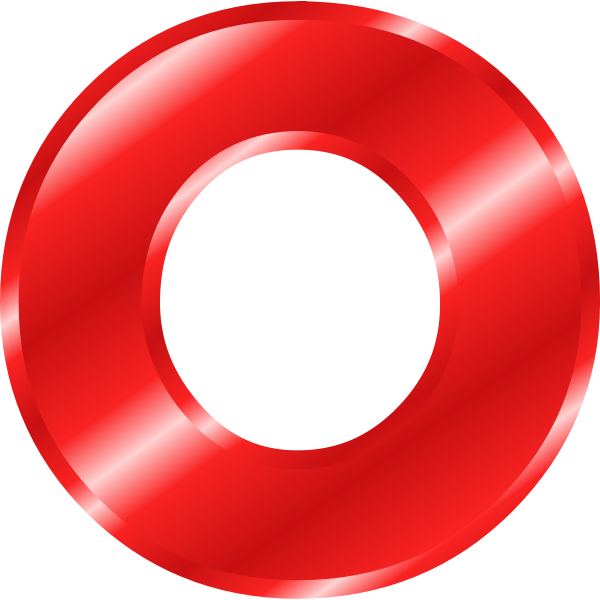 SVG Effect Letters Alphabet red O
