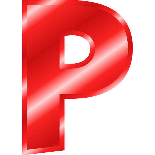 SVG Effect Letters Alphabet red P