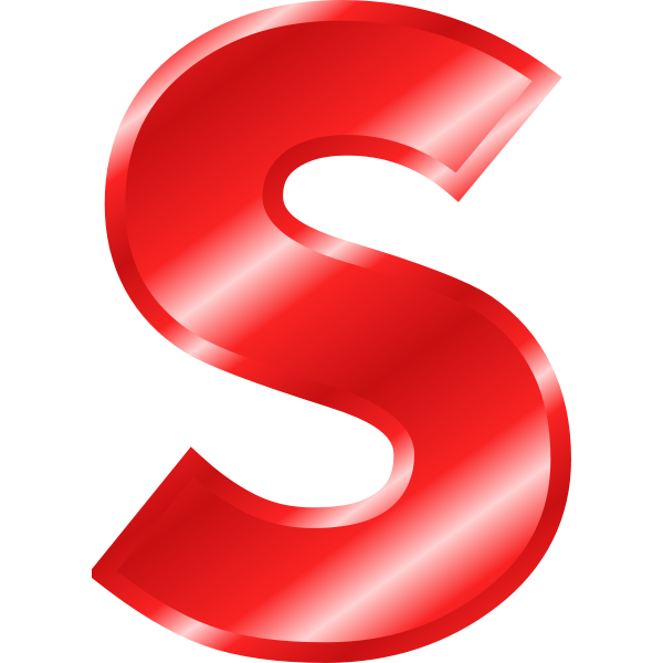 SVG Effect Letters Alphabet red S