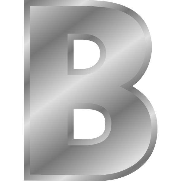 SVG Effect Letters alphabet silver