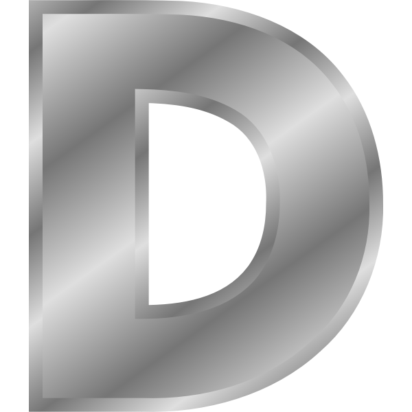 SVG Effect Letters alphabet silver