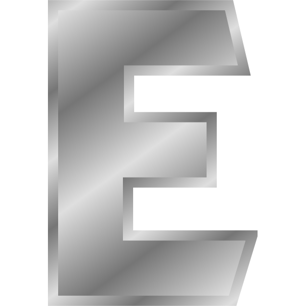 SVG Effect Letters alphabet silver