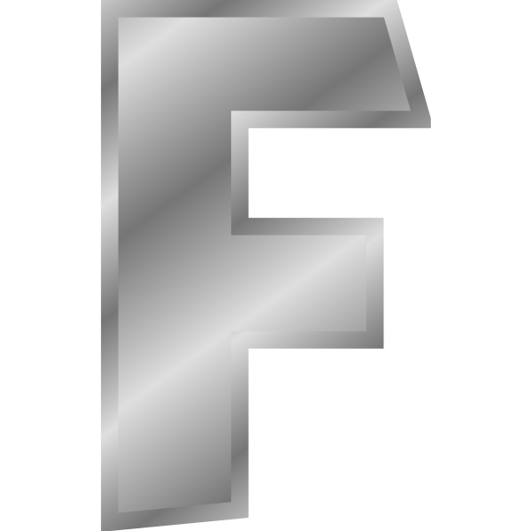 SVG Effect Letters alphabet silver