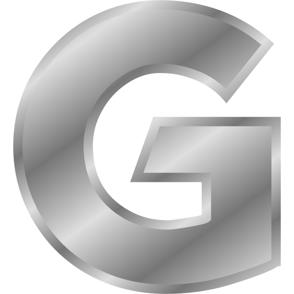 SVG Effect Letters alphabet silver