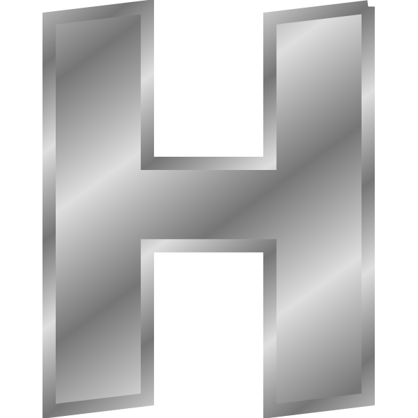 SVG Effect Letters alphabet silver