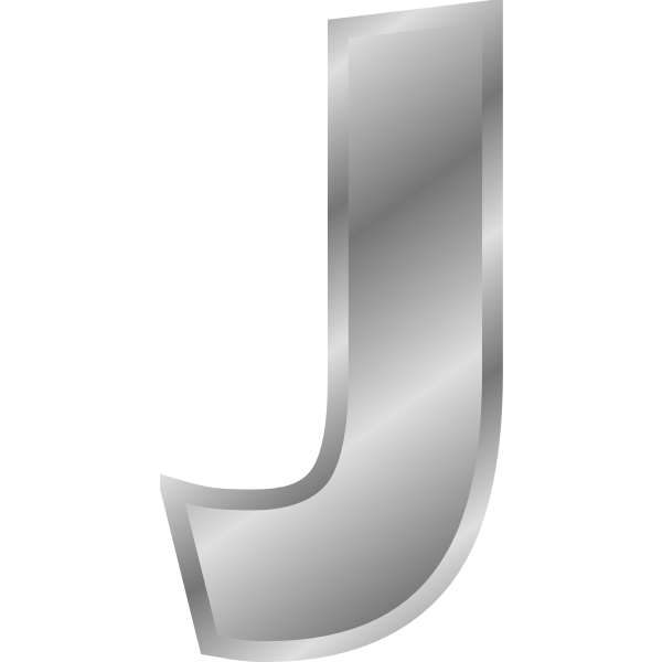 SVG Effect Letters alphabet silver