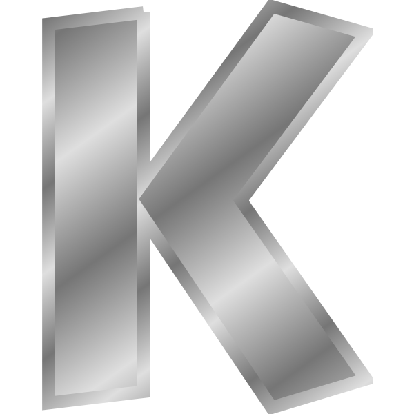 SVG Effect Letters alphabet silver