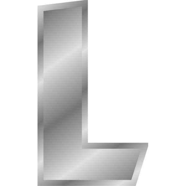 SVG Effect Letters alphabet silver