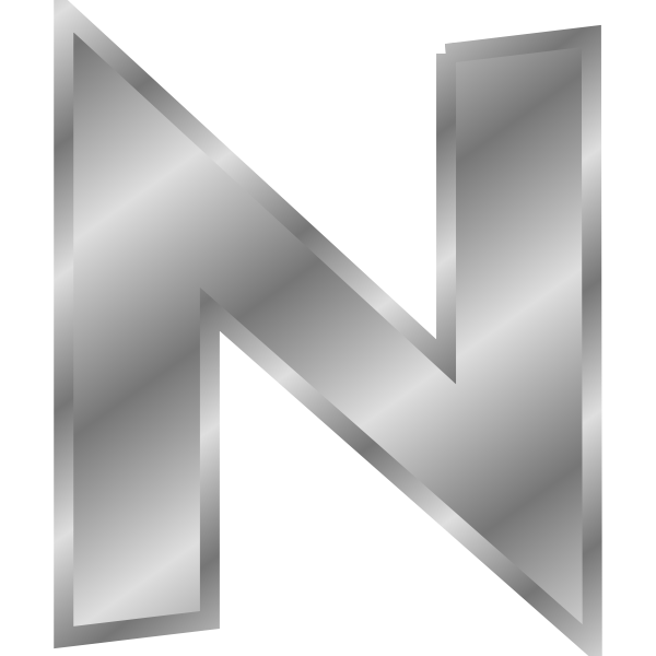 SVG Effect Letters alphabet silver