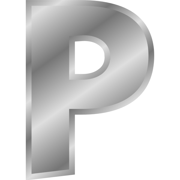 SVG Effect Letters alphabet silver