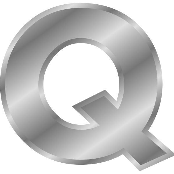 SVG Effect Letters alphabet silver