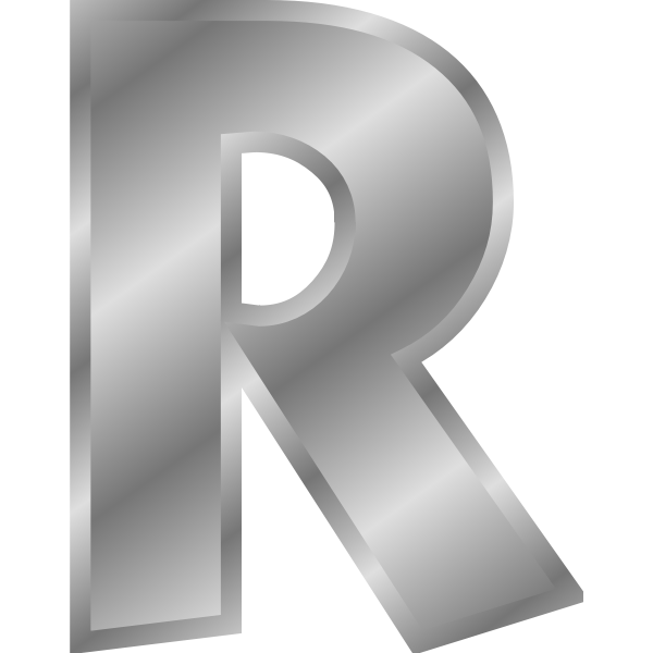 SVG Effect Letters alphabet silver