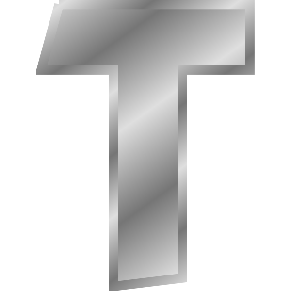 SVG Effect Letters alphabet silver